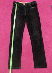 Monte Carlo Black Corduroy Straight Leg Pants