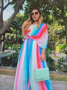 Rainbow Striped Maxi Dress
