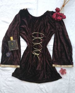 Winters Corset Back Elegant Kurti🤎