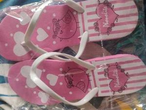 Cute Pink Cartoon Flip-Flops (Pack Of 3) Slippers