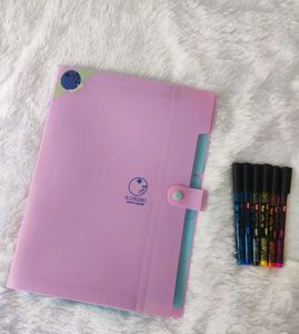 CUTE DOCUMENT FILE & INK PENS