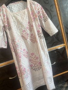 Chikan And Mirror Work Festive Kurti