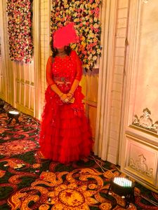 Full Heavy Frill Lehanga With Original Mirror Blou