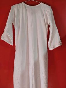 Soft Rayon White Chikankari Kurti