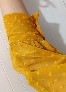 Yellow Ruffle Sheer Top 💛