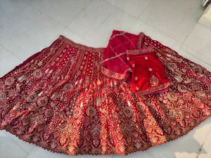 Red Embroidered Lehenga Choli