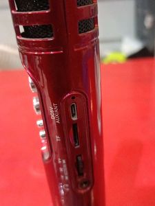 Red Wireless Bluetooth Karaoke Microphone