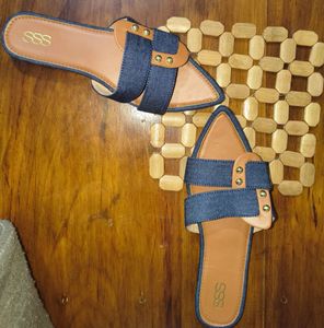 Denim Pointed Toe Flats