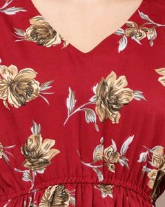 Floral Print Fit &amp; Flare Dress Size :- L