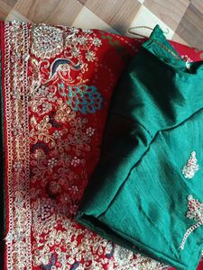Bridal Saree  Blouse 44 Inch No coins❌ Fix Rate