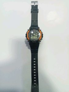 Sport Digital Watch - Black/Orange
