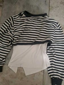 Striped Layered Crop Top