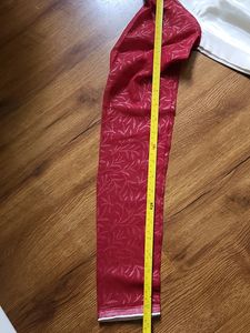 Silk off White Kurti &amp; Maroon Full Sleeve