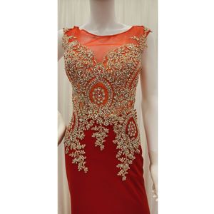 Stunning Red &amp; Gold Evening Gown
