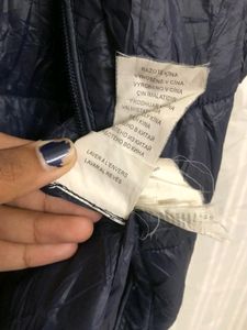 Oltre Blue Lightweight Puffer Jacket