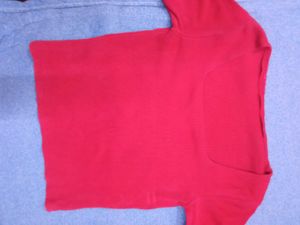 Red Cropped Ribbed Top