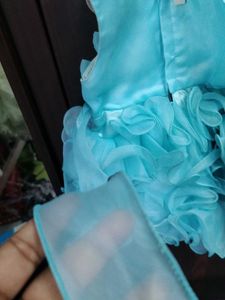 Adorable Aqua Ruffle Dress
