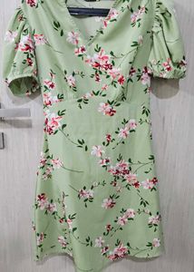 Floral Puff Sleeve Mini Dress