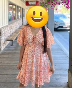 Floral Print V-Neck Dress