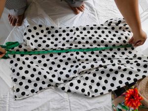 White And Black Polka Dots Playsuit