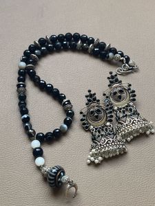 Handmade Agata Necklace& Earring