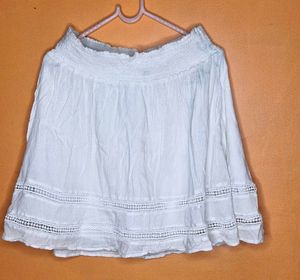Cute White Short Skirt