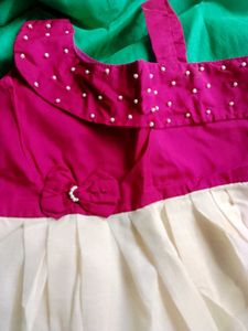 Cute Pink &amp; Cream Dress