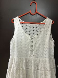 Cool Cotton White Mini Dress Bust 36