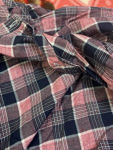 Pink Plaid Flannel Shirt