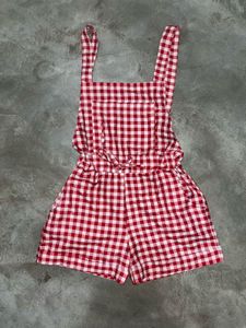 Red Gingham Romper