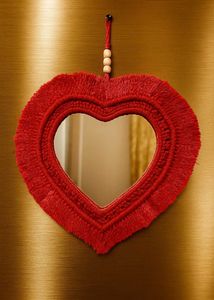 13 Inches Heart Macrame Mirror ❤️