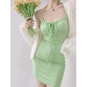 Cute Green Bodycon Mini Dress