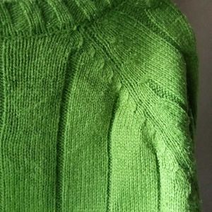 Lime Green Cable Knit Sweater