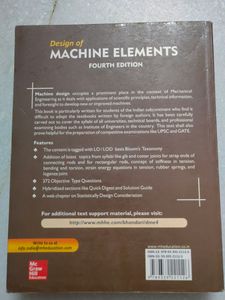 Design Of Machine Elements Fourt Edition VB Bhandari Mc Graw Hill Education