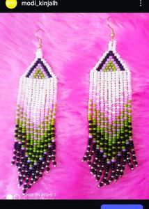 Handmade Beaded Tassel Earrings