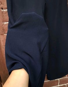 Navy Blue Wide-leg Trouser