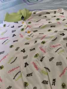Retro Graphic Print Polo Shirt