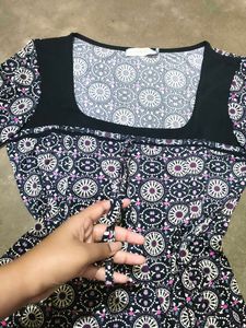 Patterned Long Sleeve Top