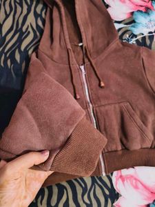 Brown Zip-Up Hoodie 🤎