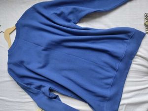 Thermal Oversized Blue Sweatshirt