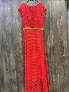 Red & Gold Maxi Dress