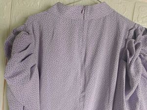 Floral Collar Polka Dot Top