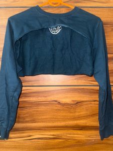 Cropped Sleeve Sweatshirt