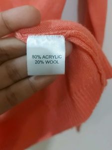 Peach Coloured Acrylic Sweater