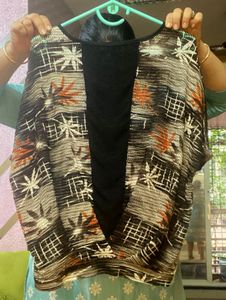 Patterned Wrap Style Top