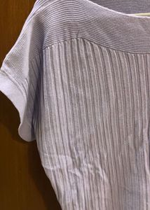 Periwinkle Ribbed Knit Top