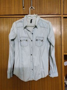 women denim shirt