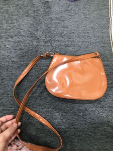 Beige Brown Sling Bag