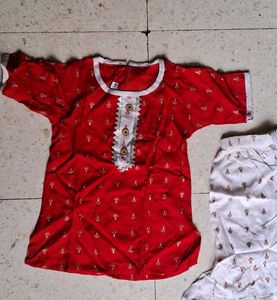 Red &amp; White Kids Outfit
