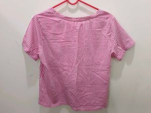 Striped Short Sleeve Top